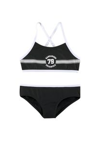 Kangaroos, Unisex, Kangaroos Bustier-Bikini &raquo;Sporty&laquo; mit sportlichem Frontdruck, schwarz, 134/140, N-Gr, Sportliches Design