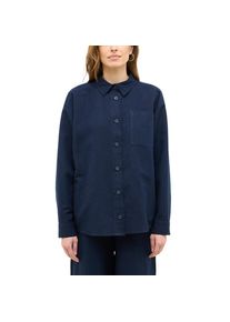 Mustang, Unisex, Mustang Langarmbluse &raquo;Unisex Style Willow&laquo;, blau 5324, 38, L&auml;ssiger Schnitt