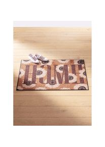 Salonloewe, Fussmatte 7 mm H&ouml;he, braun, gemustert, Kunstfaser, Polyamid, 7 mm
