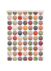 LICHTBLICK Original, LICHTBLICK ORIGINAL Seitenzugrollo &raquo;Klemmfix Motiv Gew&uuml;rze&laquo; Lichtschutz ohne Bohren freih&auml;ngend bedruckt, bunt, wei&szlig;, Polyester