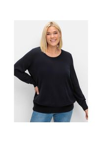 sheego, Unisex, Rundhalspullover &raquo;Rundhalspullover&laquo;, tiefblau, 56/58