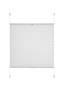 Plissee »Klemmfix-Plissee Ranke grau« Lichtschutz ohne Bohren verspannt Klemmfix-Plisse mit floralem Druck , weiss , Liedeco , Obermaterial: 100%...