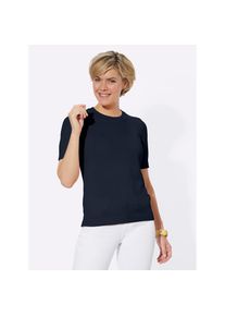 Casual Looks , Kurzarmpullover »Pullover« , blau , mit 50% Baumwolle