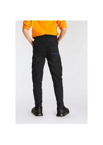 Chiemsee , Schlupfjeans », Stretch-Jeans für Jungen«, Regular Fit, schmal geschnittenes Bein, Used-Waschung , schwarz , Elastischer Rippstrickbund...