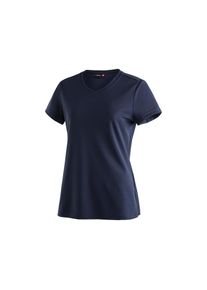 Maier Sports , Damen , Funktionsshirt »Trudy« Damen T-Shirt, Kurzarmshirt für Wandern und Freizeit , blau , Funktionales T-Shirt mit V-Ausschnitt...