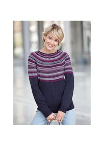 Classic Basics , Norwegerpullover »Langarm-Pullover« , bunt , kuschelweiche Qualität