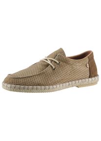 VERBENAS , Mokassin »TRUMAN HOLE«, Espadrilles, Sommerschuh, Freizeitschuh mit schöner Ziernaht , grau , Bootsschuh mit Perforation