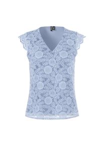 Pieces , Spitzentop »PCOLLINE SL LACE V-NECK TOP WVN NOOS« , blau , Shirt von Pieces