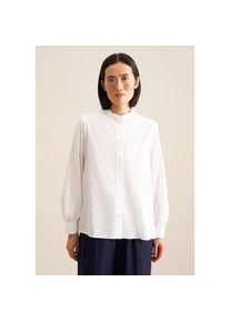 Seidensticker , Klassische Bluse »Schwarze Rose«, Langarm Kragen Uni , weiss , Passform: Regular