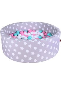 Bällebad »Soft, Grey White Stars« mit 300 Bällen rose/creme/lightBlue; Made in Germany , grau , KNORRTOYS