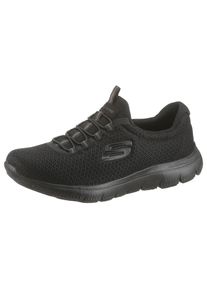 Skechers , Damen , Slip-On Sneaker »Summits« Slipper, Freizeitschuh, Komfortschuh mit Gummizug , schwarz , Im sportiven Look mit Gummizug