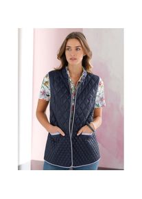 Classic Basics , Steppweste , blau , Steppweste mit Wiener Nähte