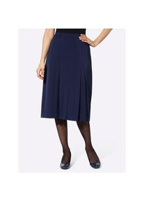 CLASSIC , Faltenrock , blau , mit Wooltouch-Effekt