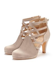 Lascana , Stiefelette, Stiefel, Boots mit Cut-Outs VEGAN , beige , Sommerstiefelette mit kleinen modischen Cut-Outs