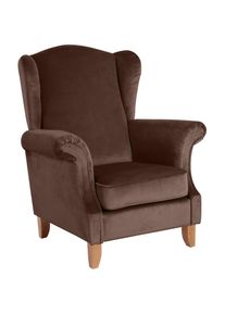 Max Winzer Ohrensessel »Valentina, Hochlehnsessel, Retro und modern, geschwungenes Design«, bequemer Ohrensessel als Solitärsessel in aktuellen Farben , braun...