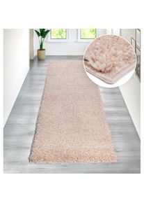 Läufer »Viva« rechteckig 45 mm Höhe Läufer, Brücke, Uni-Farben, einfarbig, besonders weich und kuschelig , beige , my home , Obermaterial: 100%...