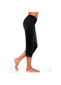 H.I.S. H.I.S , Caprihose, mit verstellbarem Saum, Loungewear , schwarz , Baisc Capri-Leggings mit variablem Saum