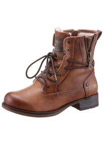 Mustang Shoes , Kinder,Jugendliche , Winterboots , Schnürboots, Stiefelette, Blockabsatz, mit Reissverschluss , braun , Cooler Boots mit...