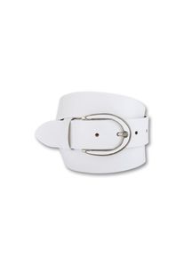 Bernd Götz BERND GÖTZ , Ledergürtel, mit schmaler Dornschliesse , weiss