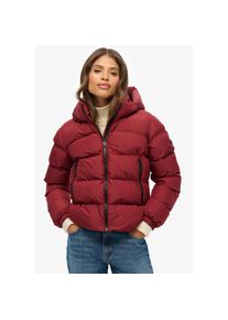 Superdry , Damen , Steppjacke »HOODED SPORTS PUFFER JACKET« mit Kapuze , rot , Moderne Pufferjacke von Superdry