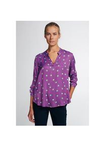 Eterna , Longbluse »LOOSE FIT« , lila , Viskose Satin