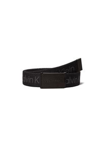 Calvin Klein Jeans, Unisex, Synthetikg&uuml;rtel &raquo;CALVIN LOGO CANVAS BELT&laquo; Logodrucke, Koppelschliesse, ck schwarz, S/M, G&uuml;rtel von Calvin Klein f&uuml;r Kinder