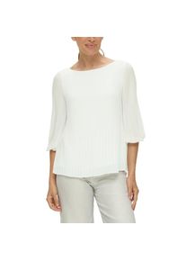 s.Oliver BLACK LABEL , Klassische Bluse, mit Plisseefalten , weiss , Bluse von s.Oliver BLACK LABEL