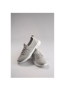 Aniston SHOES , Slip-On Sneaker, Freizeitschuh, Halbschuh, Schnürschuh - NEUE KOLLEKTION , grau , Aus pflegeleichtem Textil in Strickoptik
