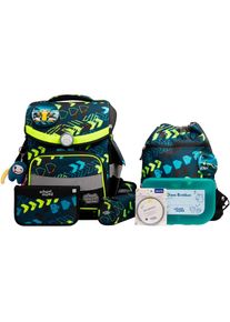 School-Mood, Unisex, School-Mood Schulranzen &raquo;Timeless Pro&laquo; retroreflektierende Fl&auml;chen, elias (racing) mit moodie fritzi fr&ouml;hlich, B/H/T: 36cm x 42cm