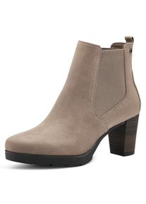 Tamaris , Stiefelette mit Stretcheinsatz , grau , Klassische Stiefelette im Chelsea-Look, vegane Verarbeitung
