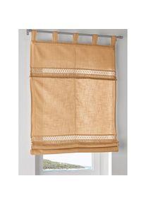 Raffrollo mit Schlaufen , gelb , HEINE HOME