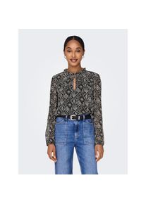 Only, Unisex, Only Chiffonbluse &raquo;ONLDITSY L/S BLOUSE WVN&laquo;, schwarz aop:shana grafic, S, Elegante Bluse von Only