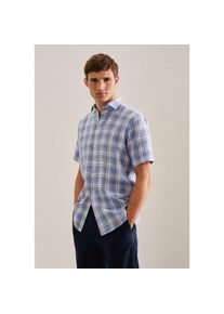 Seidensticker , Businesshemd »Regular« Regular Kurzarm Kentkragen Karo , blau , Passform: Regular