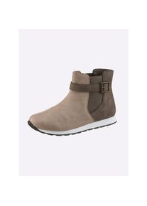 Heine , Stiefelette , beige , moderner Farbmix