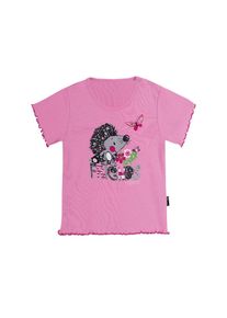 TRIGEMA , T-Shirt »Baby-Shirt mit niedlichem Igel-Motiv«, (1 tlg.) , pink , 100 % Baumwolle, Ringgarn supergekämmt