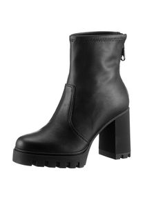 Calvin Klein Jeans , High-Heel-Stiefelette »HEEL PLATFORM ZIP BOOT MG NAPPA«, Ankleboots, Stiefelette, Blockabsatz, mit Fersen-Reissverschluss ,...