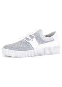 Gabor, Unisex, Slip-On Sneaker , Slipper, Schlupfschuh, Plateausneaker mit Best Fitting-Ausstattung, grau, wei&szlig;, 38, Slip-On Sneaker mit aufgesetzter 