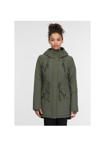 Ragwear , Outdoorjacke »ELSIEN«, mit Kapuze, wasserabweisender Übergangsparka, mit wärmenden Teddyplüsch Futter , grün , Vegan, von PETA...