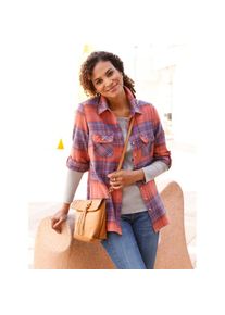 Casual Looks, Unisex, Flanellbluse, mittelblau, terra, kariert, 46, reine Baumwolle