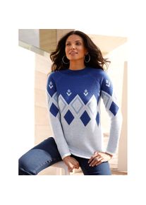 Classic Basics , Stehkragenpullover »Stehkragen-Pullover« , blau , mit silberfarbenem Glanzgarn