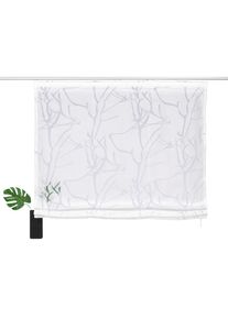 Raffrollo »Anna« mit Klettband Halbtransparent, Ausbrenner, Viskose , weiss , my home , Obermaterial: 70% Viskose, 30% Polyester