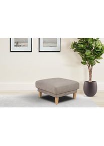 Polsterhocker »TRIPLO passend zur Serie, Masse B/T/H: 82/72/46 cm« mit Wellenunterfederung, in hochwertiger Verarbeitung , grau , Home Affaire