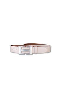 Silbergift , Silberfarbengift Koppelgürtel, Mit silberfarbenner Kopplschliesse, Vollrindleder , beige