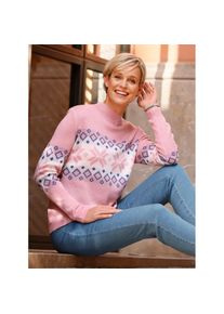 Classic Basics , Norwegerpullover »Stehkragen-Pullover« , rosa , wärmender Stehkragen