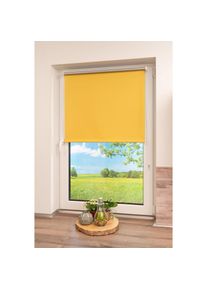 Seitenzugrollo »Thermo Klemmfix-Rollo« verdunkelnd energiesparend ohne Bohren 1 Stück , gelb , K-home , Obermaterial: 100% Polyester