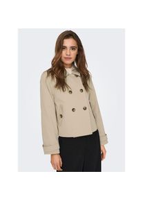 Only, Unisex, Only Kurzjacke &raquo;ONLAPRIL SHORT TRENCHCOAT OTW NOOS&laquo;, oxford tan, S, Kurze Jacke von Only