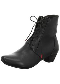 Think! , Schnürstiefelette »Aida«, Festtagsschuh, Stiefelette aus vegetabil gegerbtem Leder , schwarz , Stiefelette in leicht spitzer Form