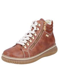 Rieker , Winterboots , Schnürboots, Stiefelette mit wasserabweisender TEX-Membran , braun , Schnürboots mit gepolstertem Schaftrand