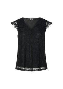 Pieces , Spitzentop »PCOLLINE SL LACE V-NECK TOP WVN NOOS« , schwarz , Shirt von Pieces