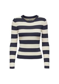 Jacqueline de Yong JDY , Rundhalspullover »PLUM L/S O-NECK PULLOVER KNT NOOS« , blau , Sportlich femininer Pullover von JDY